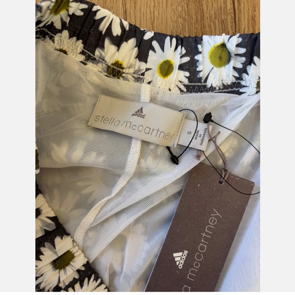 ★NWT adidas by stella mccartney Layered floral-print stretch-mesh short S★ - Picture 8 of 9